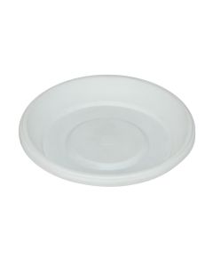 Round flower pot saucer, GERBER, plastic, white, Ø8 xH1.5 cm
