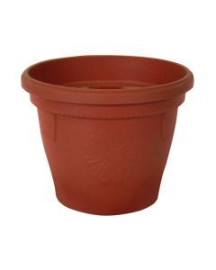 Round flower pot, GERBER, plastic, terracota, Ø12 xH10 cm