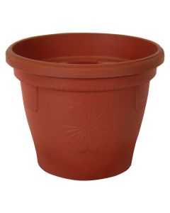 Round flower pot, GERBER, plastic, terracota, Ø30 xH27 cm
