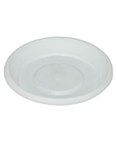 Round flower pot saucer, GERBER, plastic, white, Ø11 xH2 cm