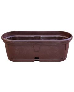 Oval flower pot, GERBER, plastic, terracota, 35x15.5xH13 cm