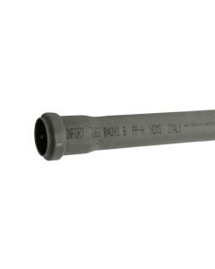 Pipe, polypropylene, Ø40mmx2m, with 1 rubber