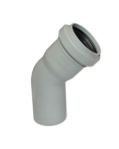 Elbow, polypropylene, Ø40mmx45°, with rubber