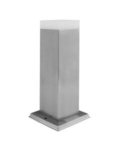 stainless steel body, acrylic shade, size:L:125*W:125*H:300mm, 230V, 16pcs LED included, IP44
