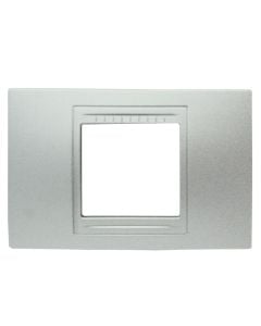 2 mod. Cover frame dull silver Unica Allegro