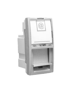 RJ45 data socket Infraplus Cat. 5 U/UTP 1 module aluminium Unica Top