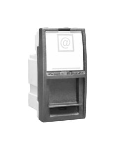 RJ45 data socket Infraplus Cat. 5 U/UTP 1 module graphite Unica