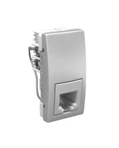 Telephone socket Aluminium Unica Top RJ11 4 contacts