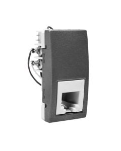 Telephone socket Graphite Unica Top RJ11 4 contacts