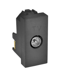 TV socket unit(male) with graphite grey cover