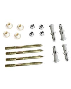 "TOILET FITTING 4pcs M6x90 Hanger bolt+ 4pcs M8x40 Nylon plug +4pcs Nylon Head +4pcs Cap Nut"