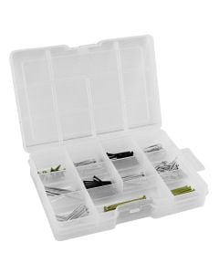 Metal Screw set in 11 blanking Box U shaped needle10pcs Metal nail-2x40 20pcs nail3.5x2510pcs nail-1x20 25pcs nail2.5x50 15pcs nail-3.5x505pcs nail1.5x25 25pcs nail3.5x38 10pcs Big head nail1.5x25 20pcs Flat head wood screw3x20 10pcs