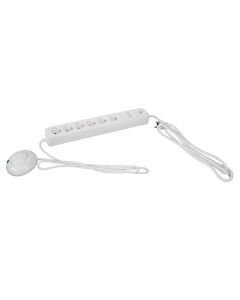 Extension cord with 6-outlet socket, 3x1.5mm, 2m length with switch