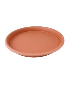 Round flower pot saucer, plastic, terracota, Ø14 xH2 cm