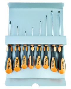 Professional screwdriver set, Beta Easy, 0.5x3x75, 0.8x4x125, 1.0x5.5x150, 1.2x6.5x150 mm, PH0x3x60, PH1x4.5x80, PH2x6x100, PH3x8x150 mm, Cr-V