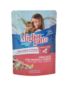 Cat food, Miglior Gatto, 100gr, with meat and carrots