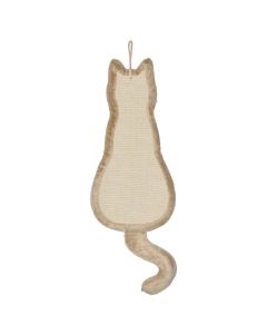 Cat scratcher, Trixie, 35x69 cm, cat shape, beige