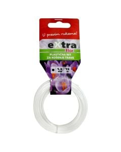 Line for grass trimmer, Extra flor, 1.3 mm x 15 m, circular, white