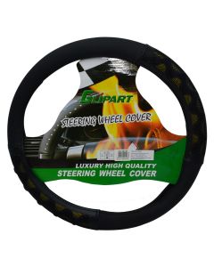 Steering wheel cover, Glipart, 90106, masa M, black+yellow
