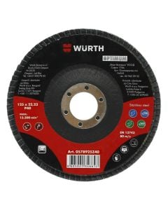 Flap wheel, Wurth, Optimum, 125 mm, Grit 40, 84 sheet