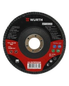 Flap wheel, Wurth, Optimum, 125 mm, Grit 60, 84 sheet