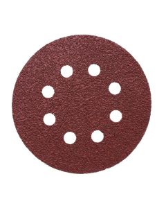 Sanding disc, Morris, Red, 125 mm, Grit 40, 8 holes