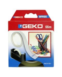 Adhesive tape, Geko, 19 mm x 66 m, transparent
