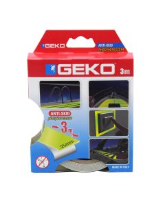Adhesive anti-slip tape, Geko, Anti-Slip, 25 mm x 3 m, Fosforescent