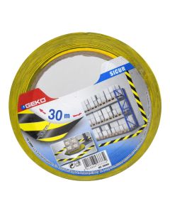 Ngjitës kufizues, Geko, Sicur, 50 mm x 30 m, zezë/verdhë