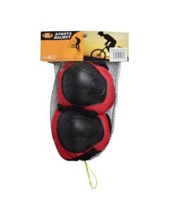 Knee, wrist and forearm protection set, red