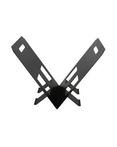 Portalegna in ferro battuto verniciato a polvere. Dimensione cm. 40x32xH45
