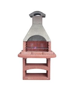 Stone barbecue, with stone decor, 110x65xh214 cm, 370 kg