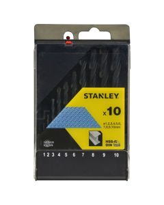 Metal drill bit, Stanly, 1-10 mm, 10 cope