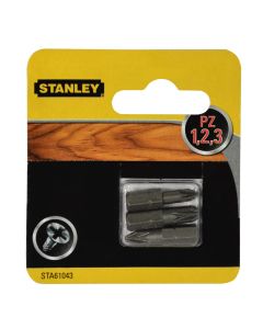 BITS, SCREW DRIVER, PZ1,2,&3 * 25MM