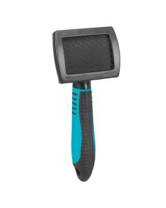 Soft brush for dogs, Trixie 24131, 7 x 16 cm, plastic with rubber coating