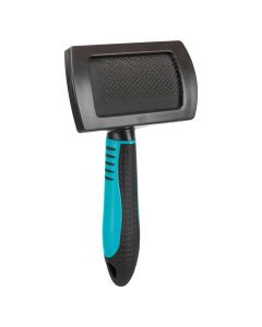 Soft brush for dogs, Trixie 24132, 10 x 17 cm, plastic with rubber coating