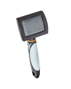 Soft brush for dogs, Trixie 24133, 12 x 20 cm, plastic with rubber coating