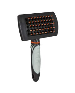 Universal brush for dogs, Trixie 24145, 10 x 17 cm, plastic with rubber coating