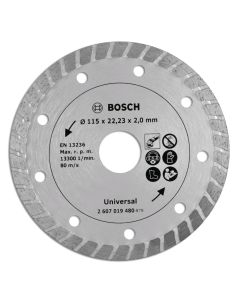 Diamond disc, Bosch, 115x2x22.2 mm, universal