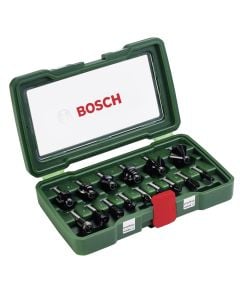 Router bits for wood, Bosch, 8 mm, 15 pc