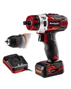 Battery screwdriver, Einhell, TE-CD 12/1 X-Li, 12 V, 2 Ah, 1400 rpm