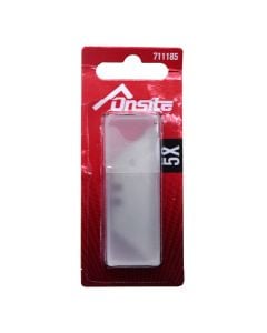 Trapezoidal blade for carpenter knife, metal, 5 pc