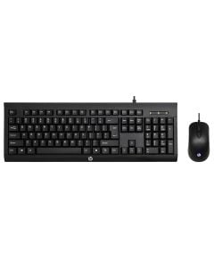 Keyboard and mouse, HP KM100, waterproof, 1000-1600 DPI, black color