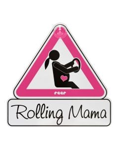 Sinjalistikë makine për gratë shtatzëna në timon, Mommyline, Reer, plastikë, 15.5x1.5x15.5 cm, e bardhë dhe rozë, 1 copë