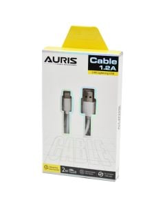 Charging plug, Auris, CB04, USB-Type C, 1.2 A, 200 cm, white