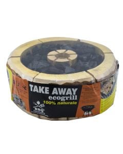 Charcoal barbecue, size ø 24 / 28x10h, metal, natural, 1 piece