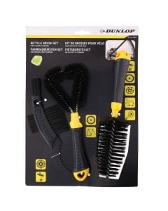 Bicycle cleaning brush set, Dunlop, 3 pieces, Synthetic