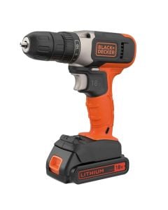 Battery screwdriver, Black and Decker, BCD001C1-QW, 18 V, 1.5 Ah, 0-600 rpm, 37 Nm, 10 mm metal, 25 mm wood, mandrel 10 mm