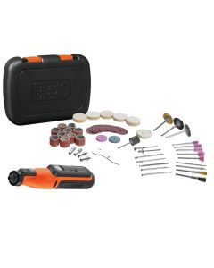 Mini Grinder, Black and Decker, BCRT8IK-XJ, 7.2 V, 1.5 Ah, 28000 rpm, 53 accessories