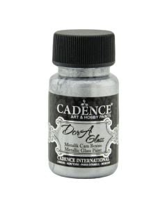 Glass paint, Cadence, Dora metallic paint, Silver, 50 ml